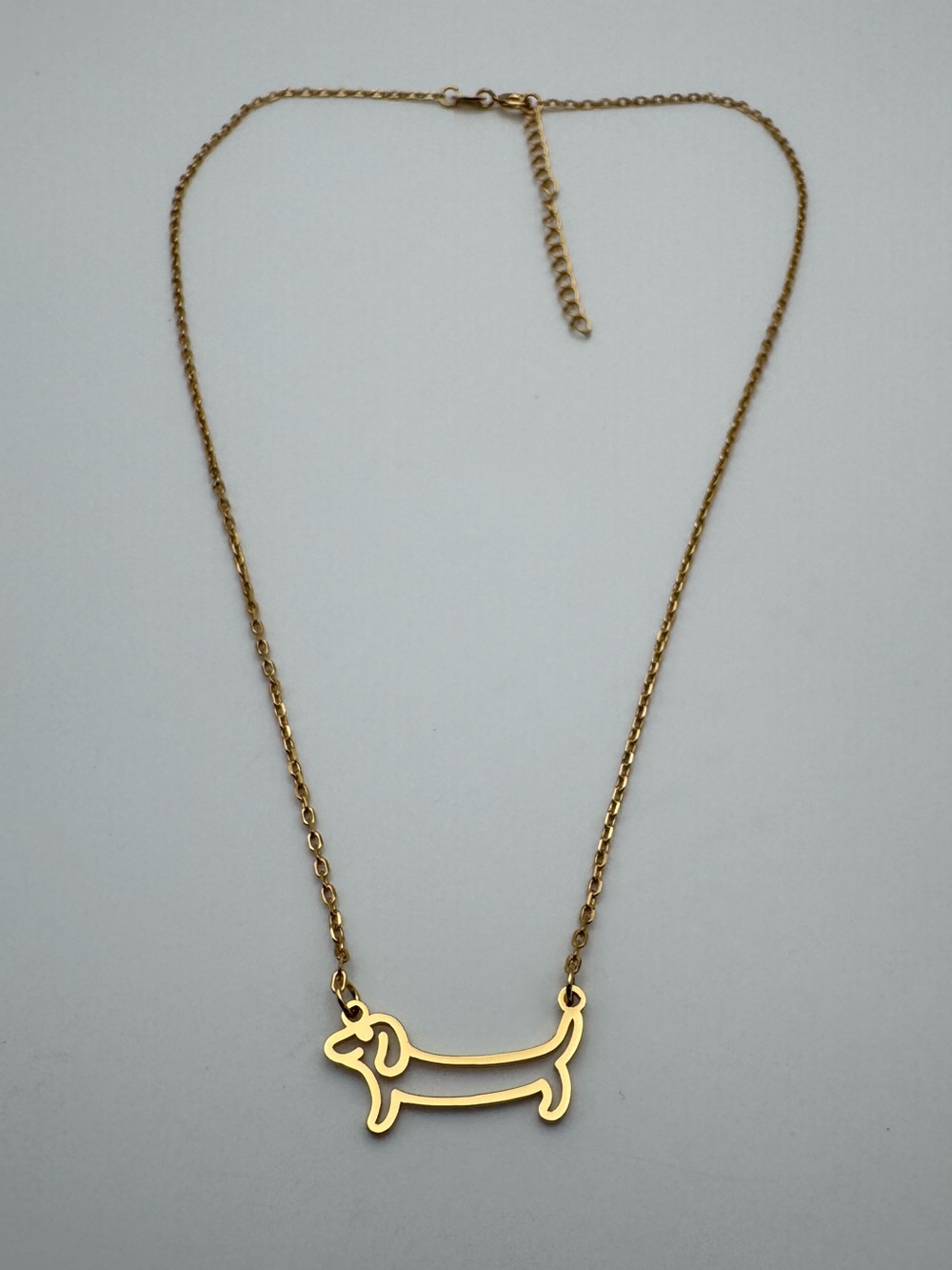 Gold Vermeil Sterling Silver 925 Dachshund Necklace